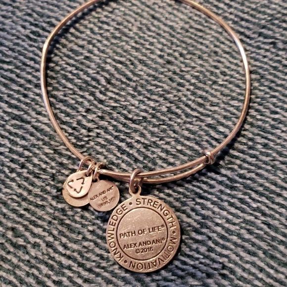 Alex and Ani Path of Life Silver Charm Bracelet - Picture 3 of 3